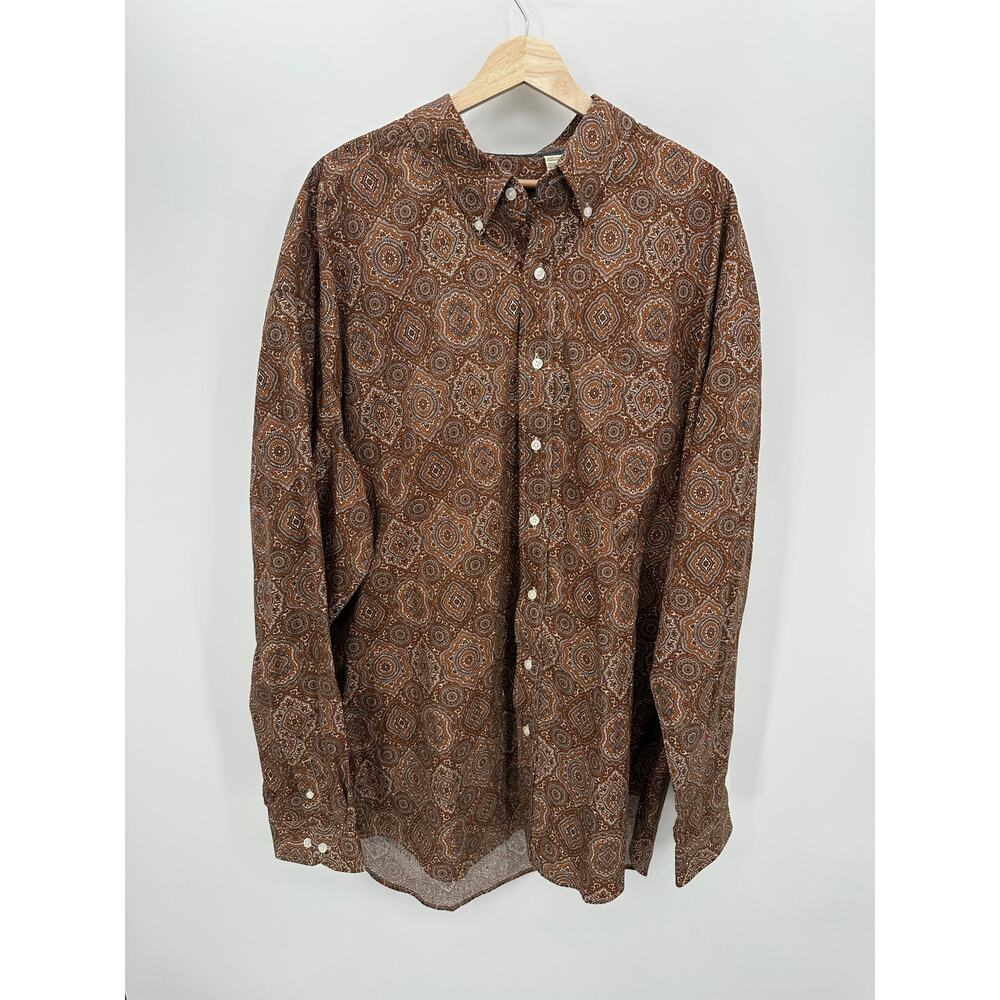 Stetson Shirt Mens Brown Cowspokes Work Roper Brown Button Down Size‎ 3XL NWT